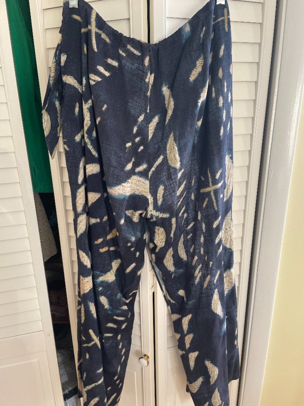 Cotton-Linen Blue elegant pants. Size L
